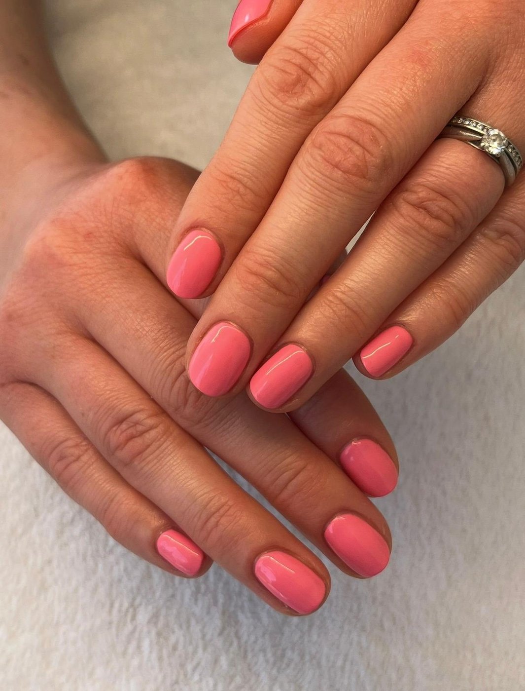 Pink gel nails by 12:47 Beauty